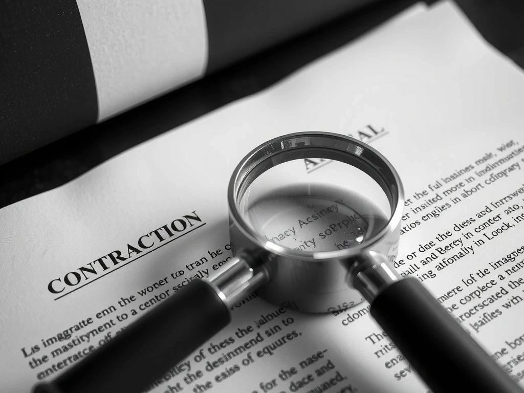 Contract details with magnifier