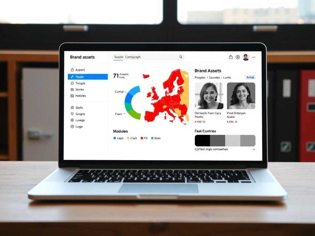 A clean design system interface for a multinational brand
